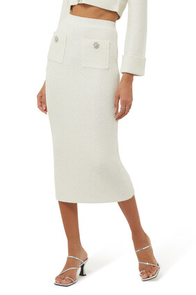 Cashmere Knit Midi Skirt